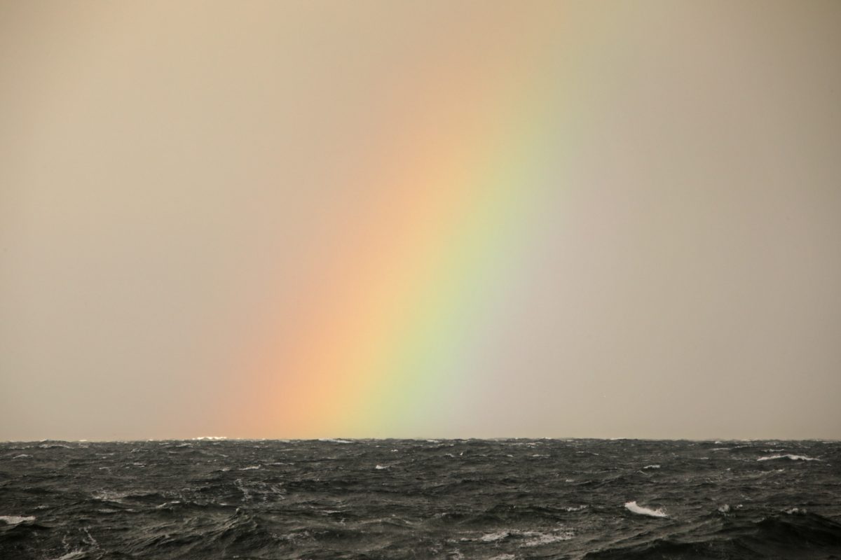 Rainbow, North Sea, Moray coast, Scotland